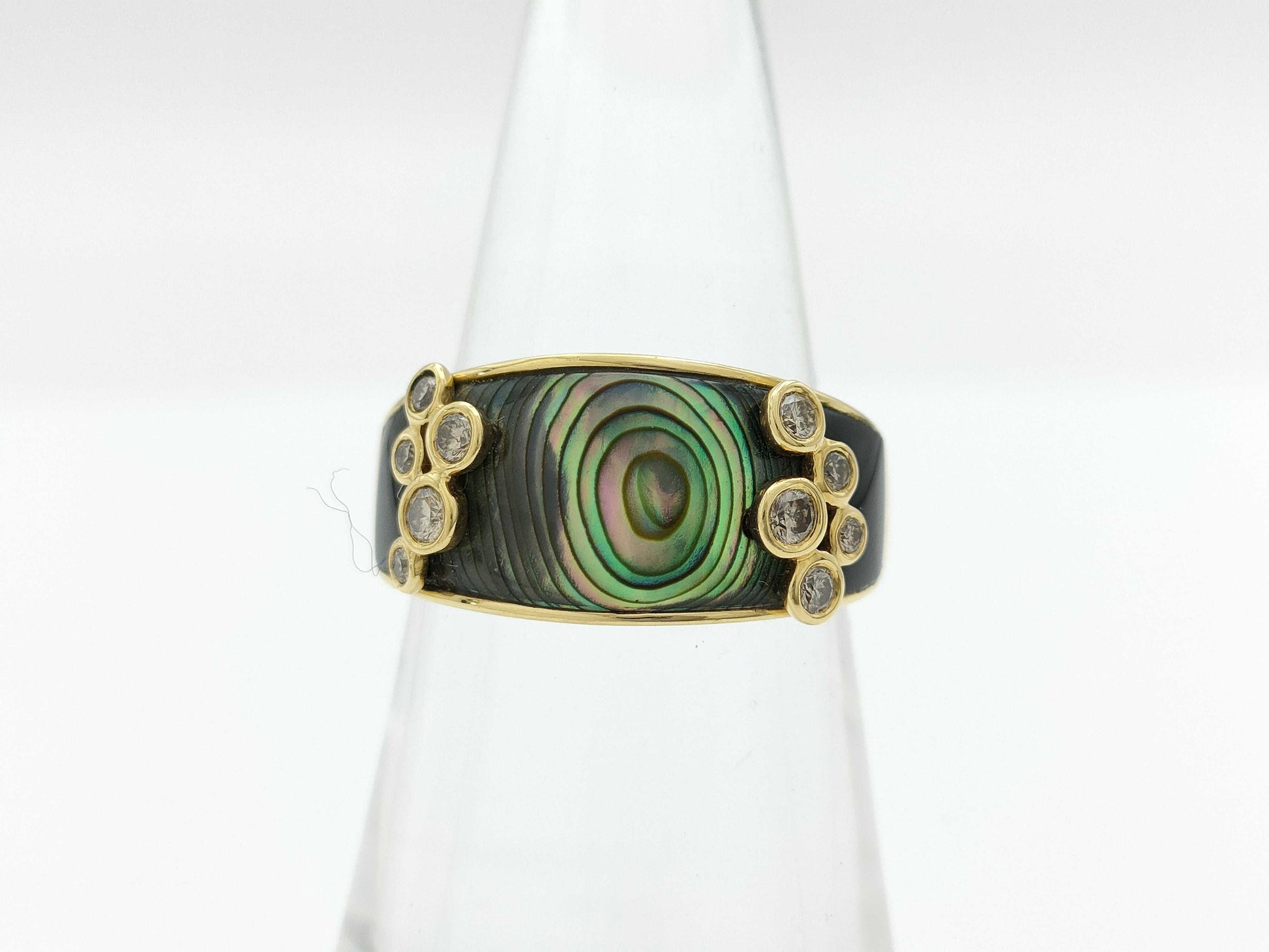 Colored Stone D0.20ct K18 5.0g Ring 