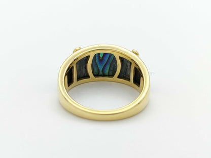 Colored Stone D0.20ct K18 5.0g Ring 