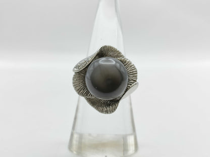 Pearl diameter: approx. 13.2*12.6mm, D0.02ct, PT900, 15.6g, Ring 
