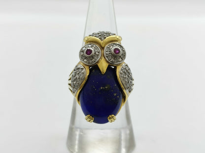 Lapis Lazuli Ring, 0.17ct R, 0.5ct D, 11.9g, K18/PT900 