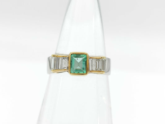 E0.32ct D0.51ct PT900/K18 4.2g Ring 