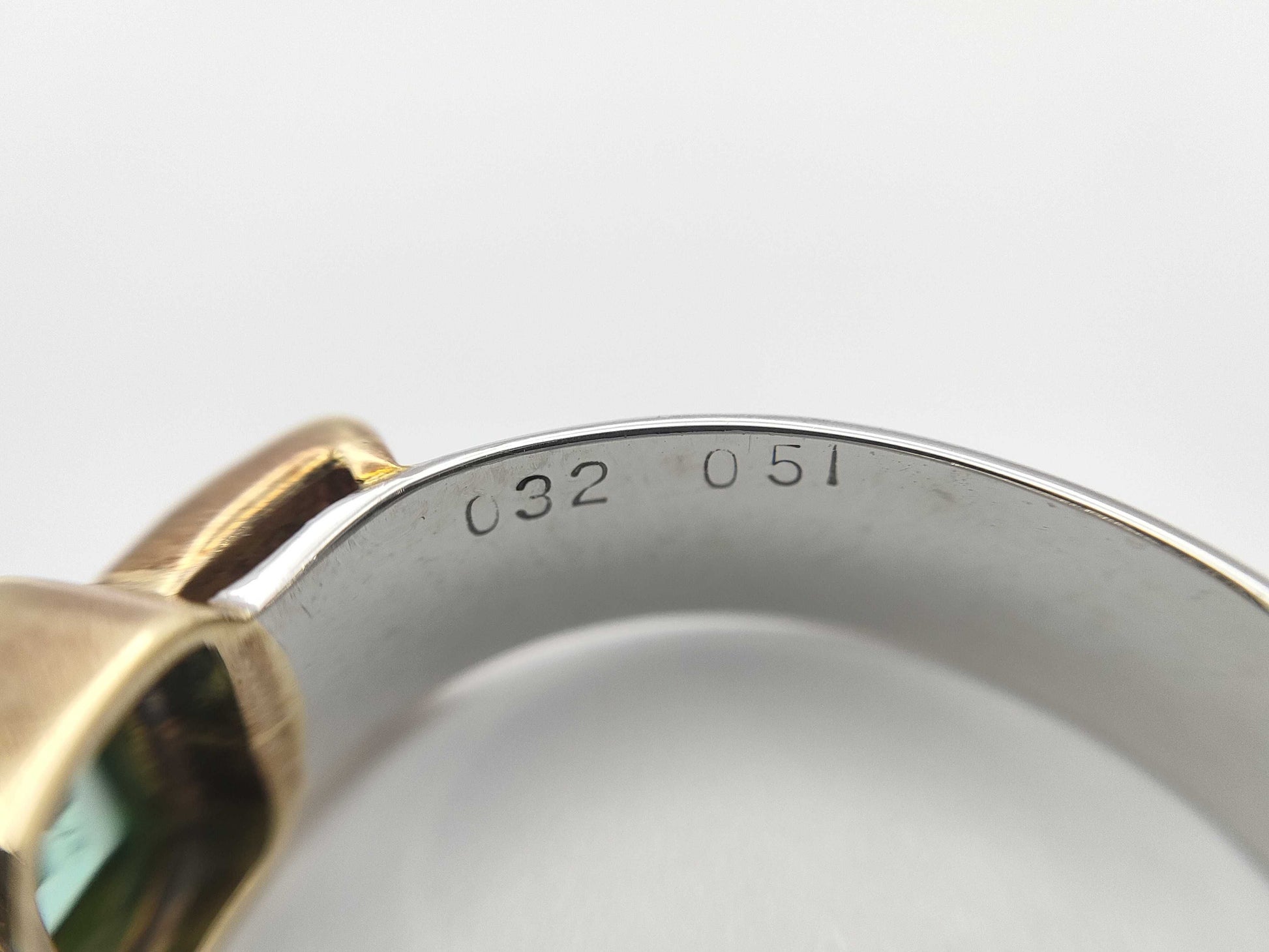 E0.32ct D0.51ct PT900/K18 4.2g Ring 