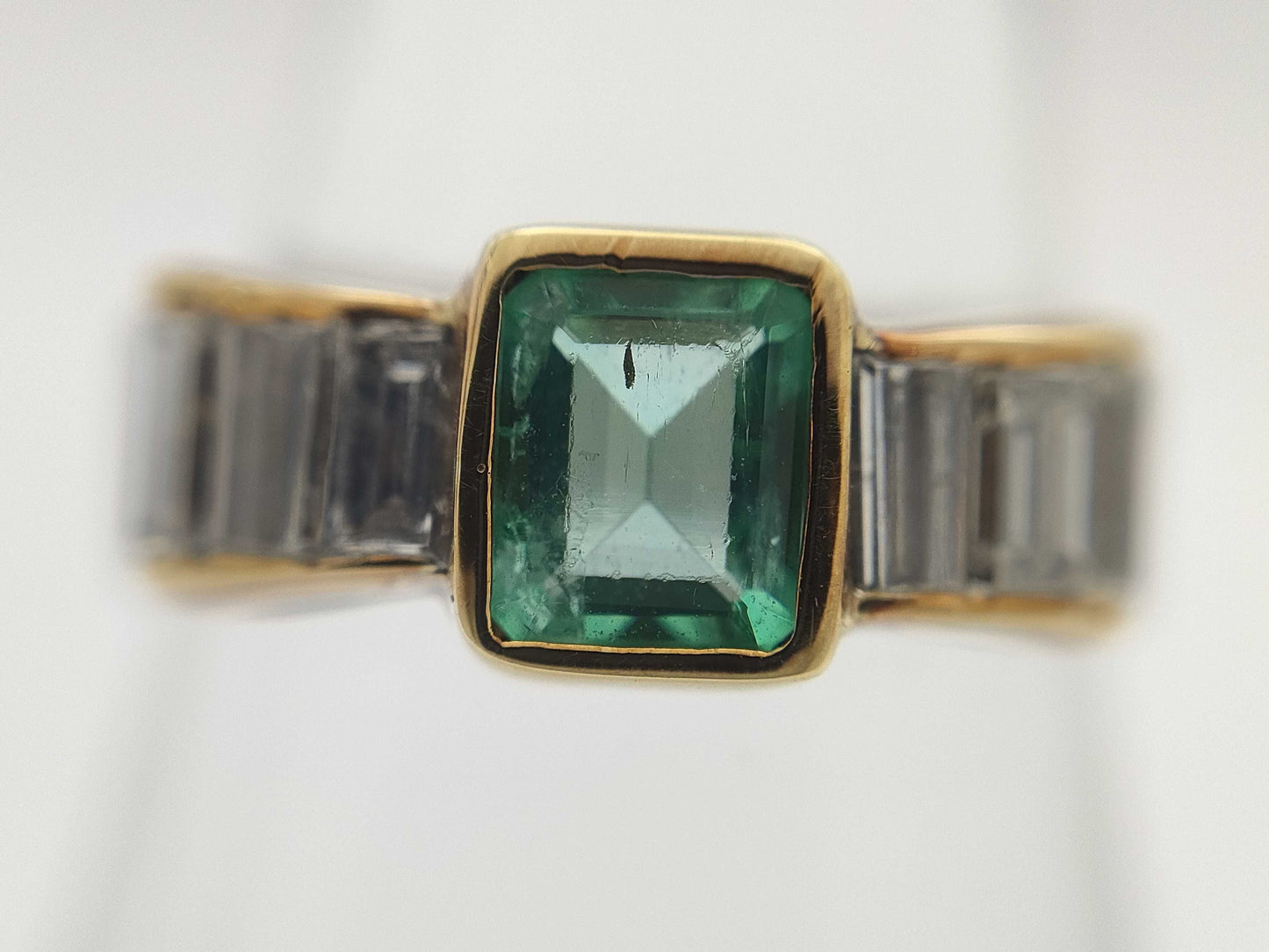 E0.32ct D0.51ct PT900/K18 4.2g Ring 