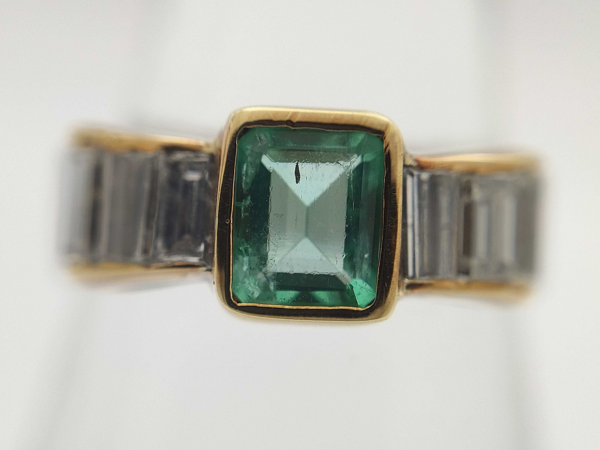 E0.32ct D0.51ct PT900/K18 4.2g Ring 