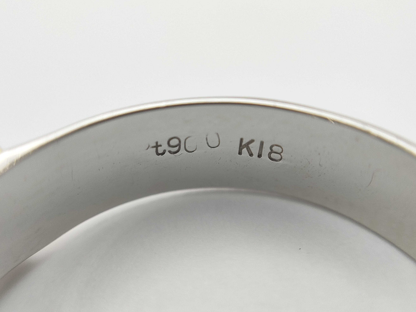 E0.32ct D0.51ct PT900/K18 4.2g Ring 
