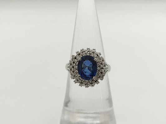 S2.00ct D0.30ct PT900 6.2g Ring 
