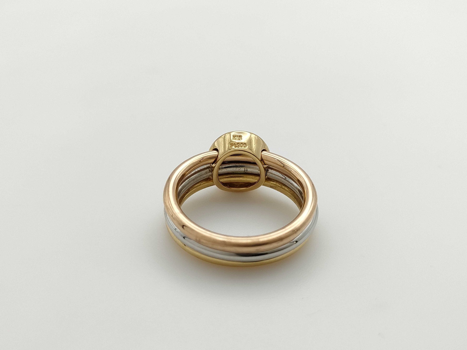 Cabochon E0.22ct D0.04ct K18/PT900 10.3g Ring 
