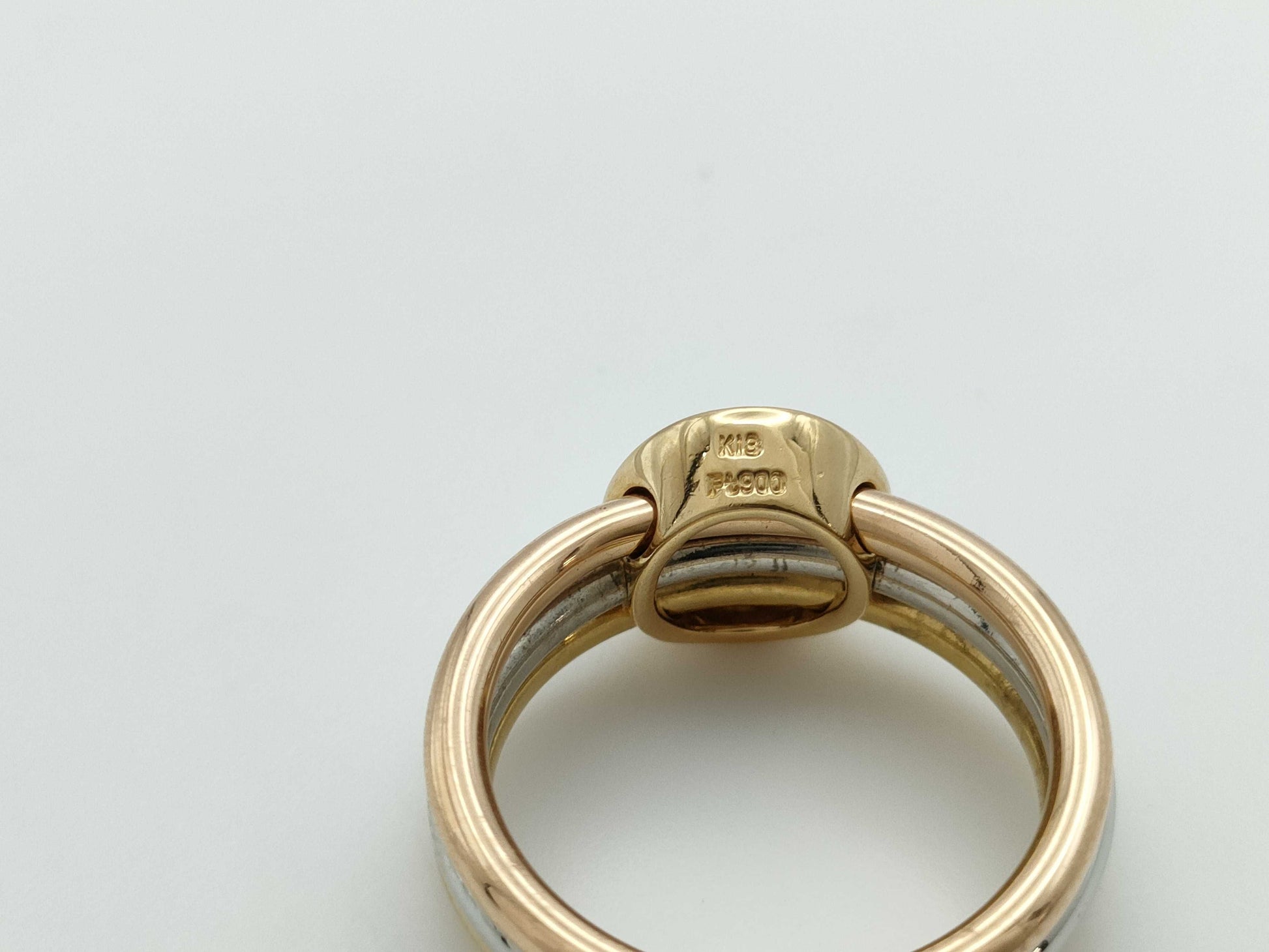 Cabochon E0.22ct D0.04ct K18/PT900 10.3g Ring 