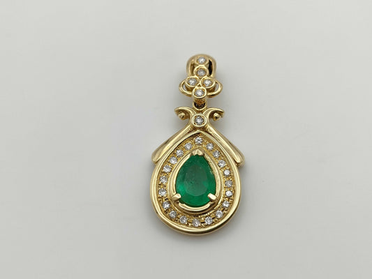 E0.97ct D0.26ct K18 5.7g Pendant Top 