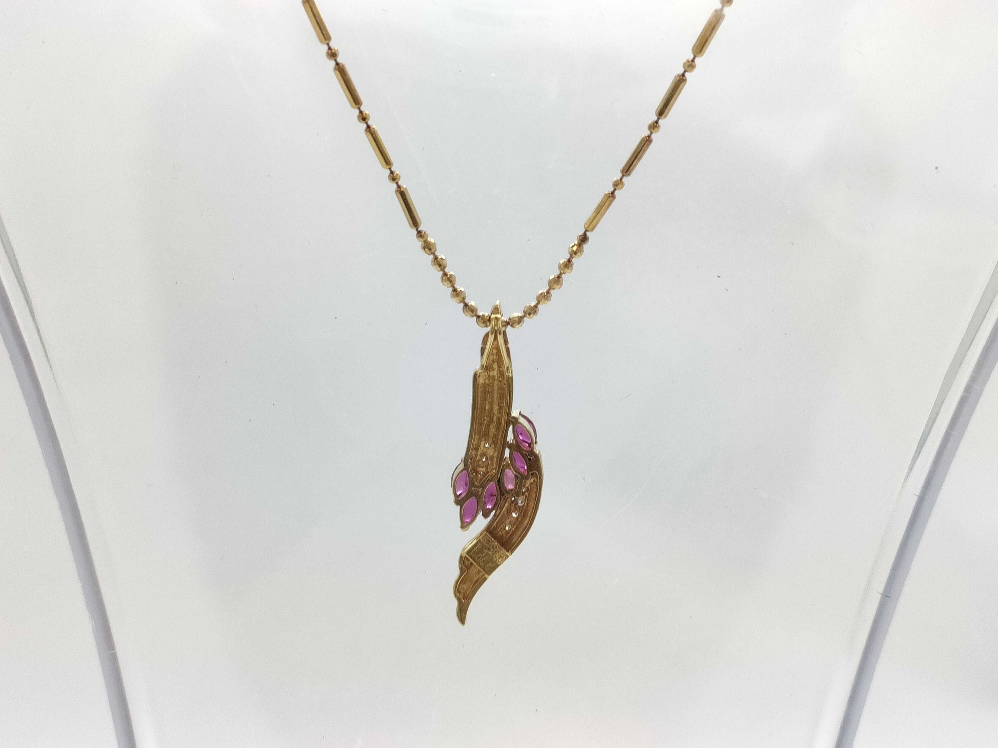 R1.23ct D0.06ct K18 9.8g Necklace 