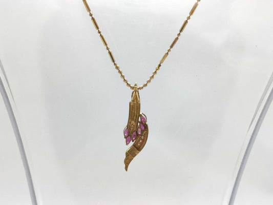 R1.23ct D0.06ct K18 9.8g Necklace 