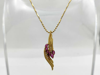 R1.23ct D0.06ct K18 9.8g Necklace 
