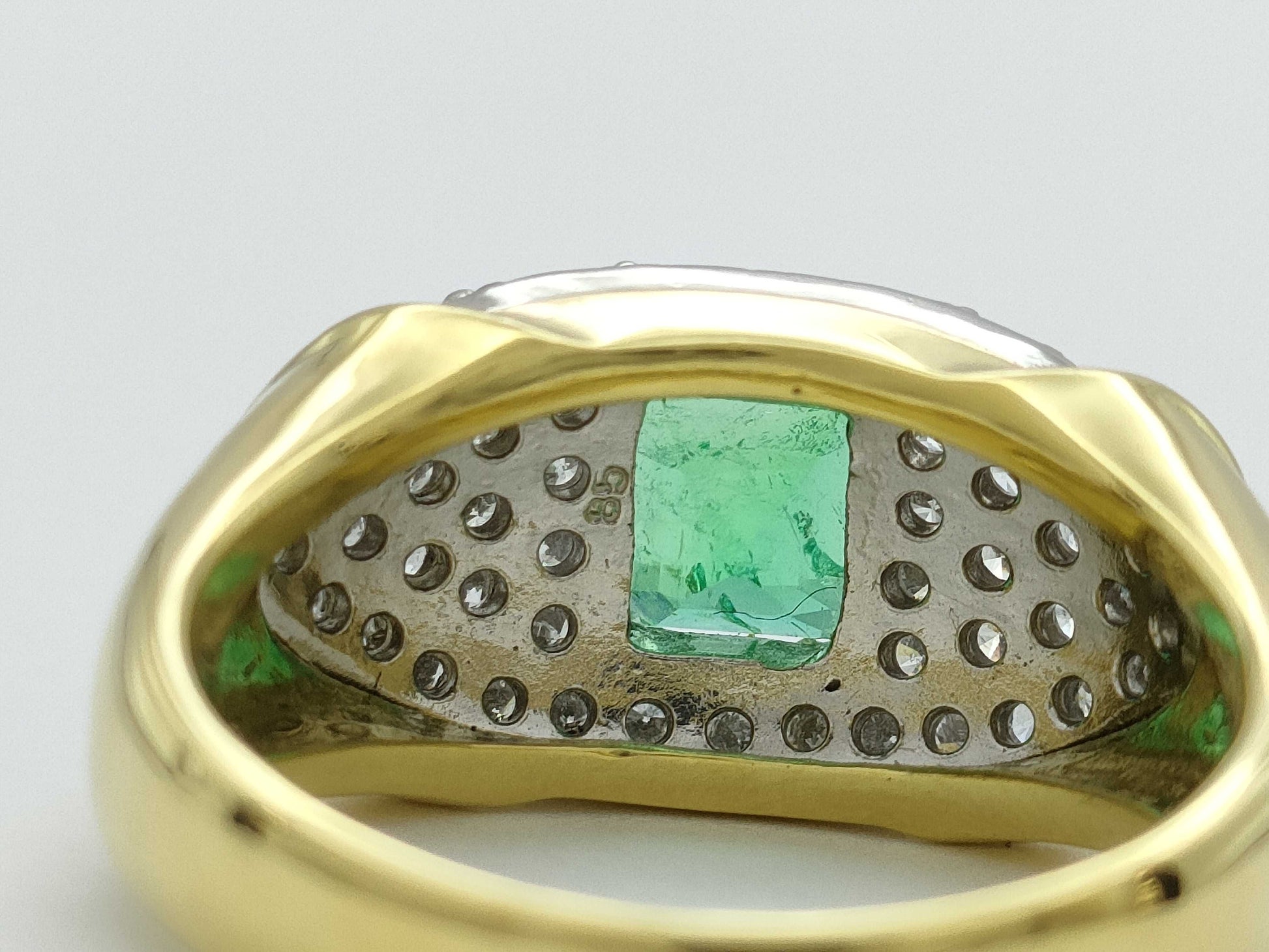 E1.45ct D0.72ct K18/PT900 10g Ring 