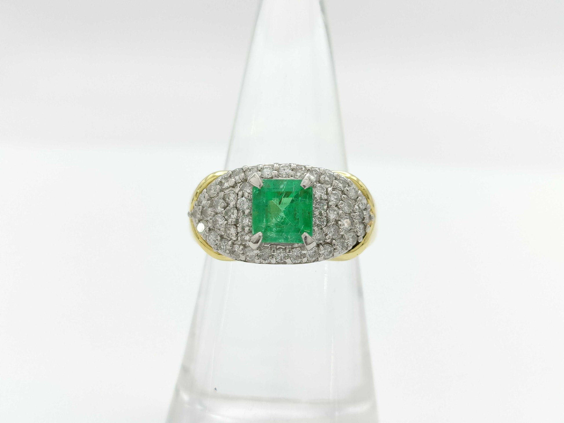 E1.45ct D0.72ct K18/PT900 10g Ring 