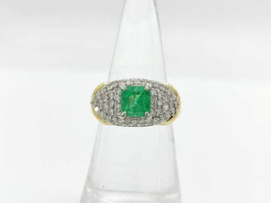 E1.45ct D0.72ct K18/PT900 10g Ring 