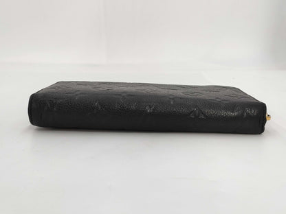 LOUIS VUITTON Monogram Empreinte Zippy Wallet Noir Wallet