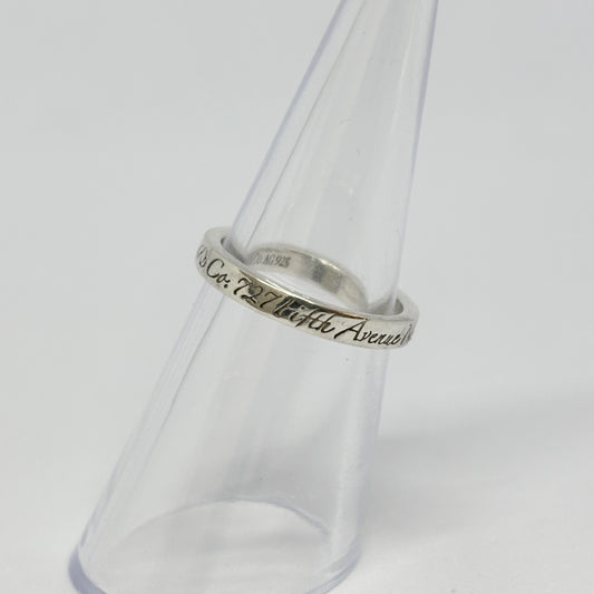 Tiffany & Co. Tiffany Ring Narrow Not Narrow New York Sterling Silver 925 2.5g Ring
