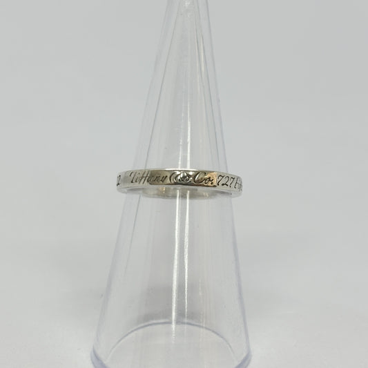 Tiffany & Co. Tiffany Ring Narrow Not Narrow New York Sterling Silver 925 2.5g Ring