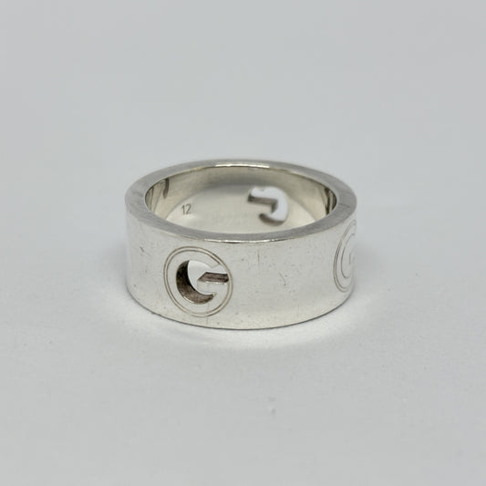 GUCCI GUCCI Open G Wide Ring, 925 Sterling Silver, 8.3g
