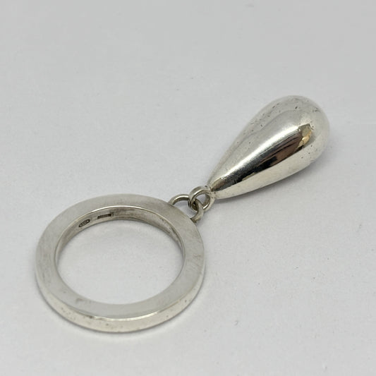 GUCCI GUCCI Teardrop Ring, 925 Sterling Silver, 9.1g