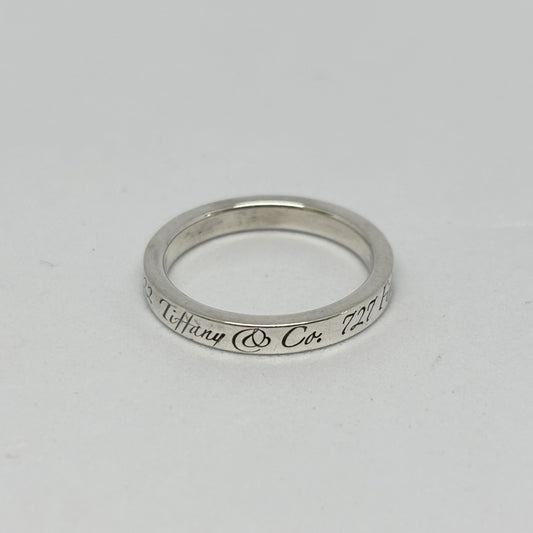 Tiffany & Co. Tiffany Ring Notes Narrow Notes Narrow New York Silver 925 2.8g Ring
