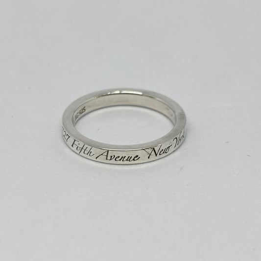 Tiffany & Co. Tiffany Ring Notes Narrow Notes Narrow New York Silver 925 2.8g Ring