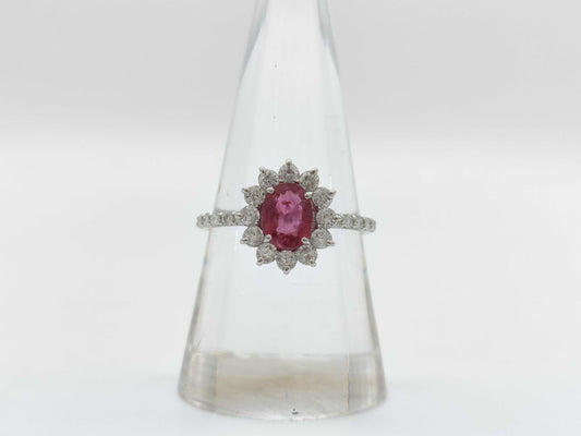 R1.10ct D0.67ct PT900 2.7g Ring 