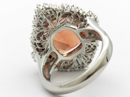 Andesine 7.436c D1.17ct PT900 15.3g Ring 
