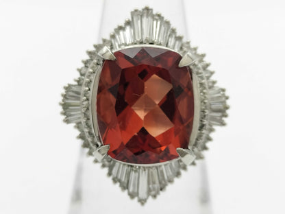 Andesine 7.436c D1.17ct PT900 15.3g Ring 