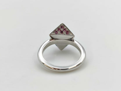 TESORO Topaz, Green Grossular Garnet, and Pink Tourmaline 750 Ring, 9.1g 