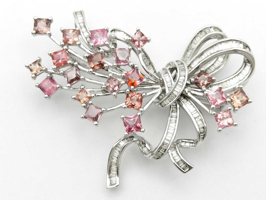 PS4.38ct D0.98ct K18WG 13.4g Brooch 