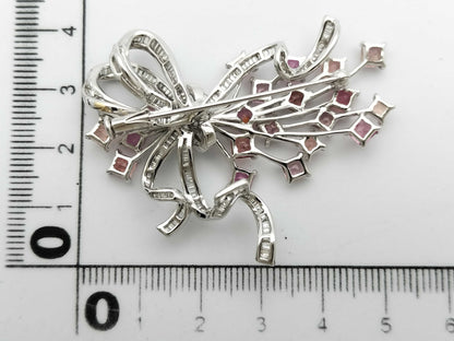 PS4.38ct D0.98ct K18WG 13.4g Brooch 