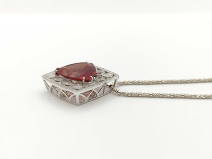 A 11.06ct R 0.04ct D 0.59ct K18/K18WG 13.4g Necklace 