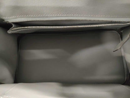 HERMES Birkin 25 Togo Etain Stainless Steel B Stamp Handbag