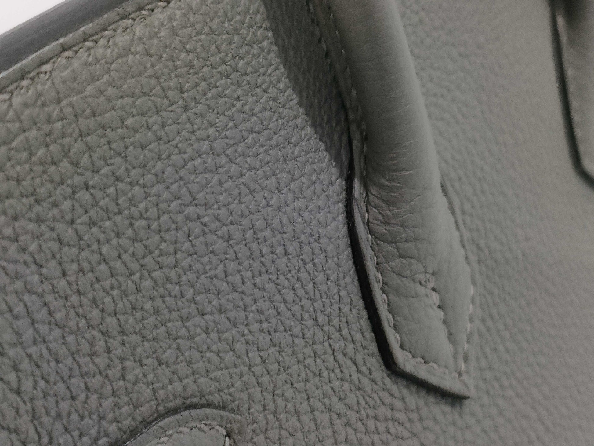 HERMES Birkin 25 Togo Etain Stainless Steel B Stamp Handbag