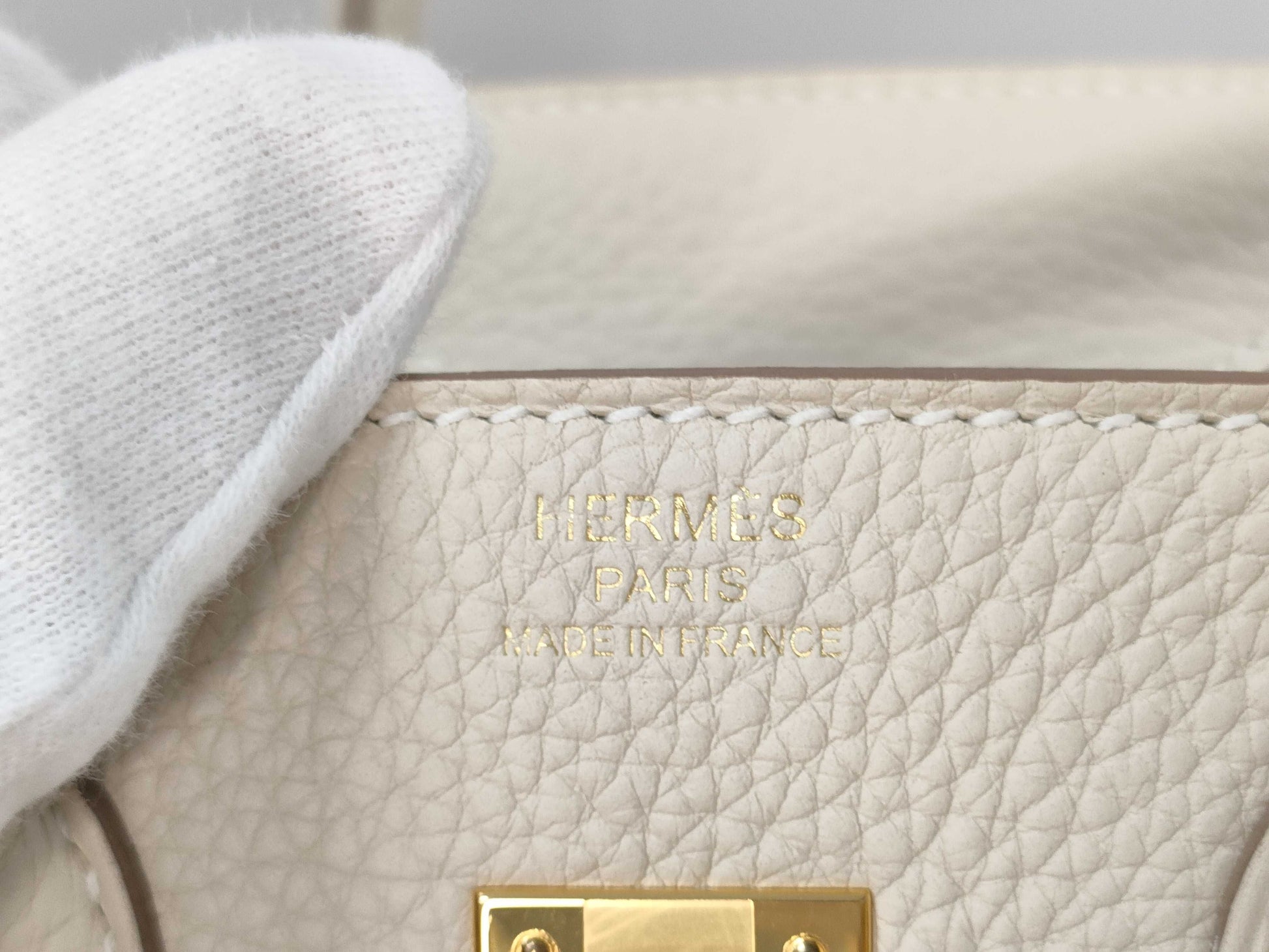 HERMES Birkin 25 Togo Crepe GP B Stamp Handbag