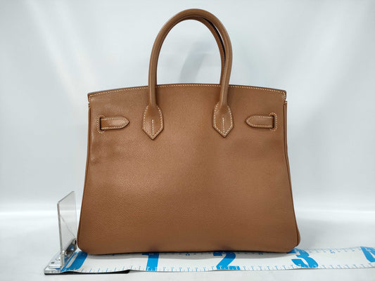 HERMES Birkin 30 Epsom Leather Gold GP Handbag with G Stamp
