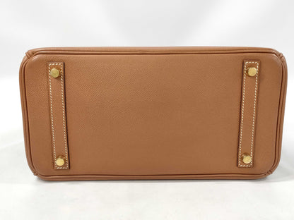 HERMES Birkin 30 Epsom Leather Gold GP Handbag with G Stamp