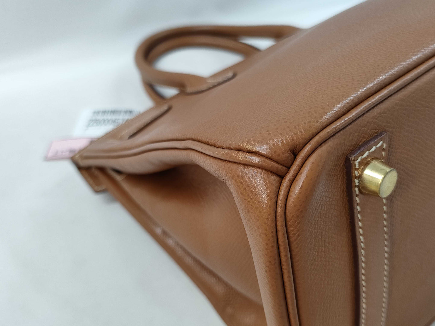 HERMES Birkin 30 Epsom Leather Gold GP Handbag with G Stamp