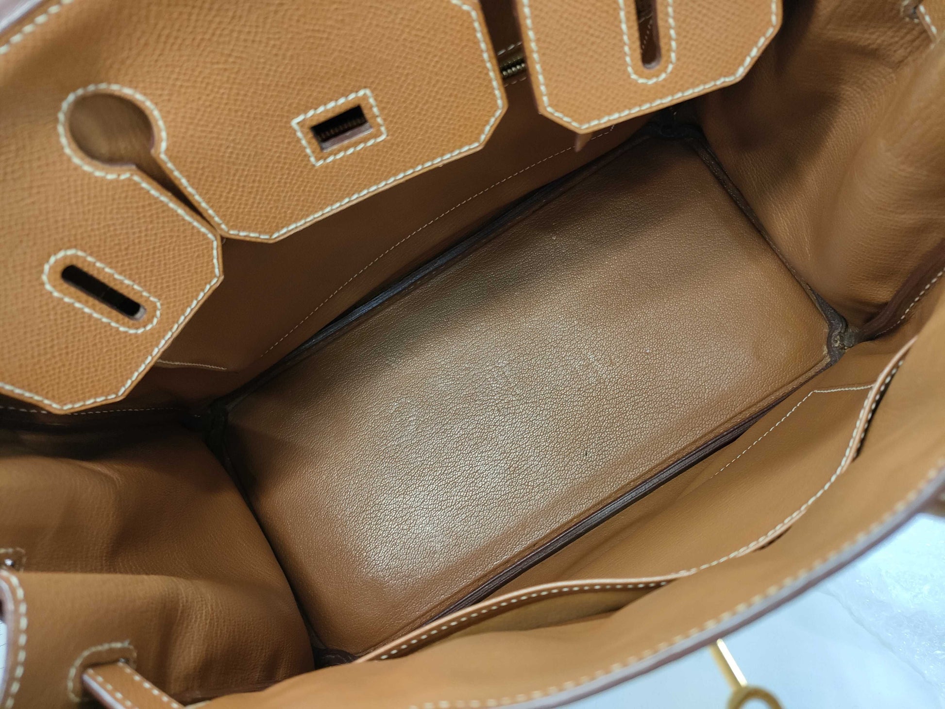 HERMES Birkin 30 Epsom Leather Gold GP Handbag with G Stamp