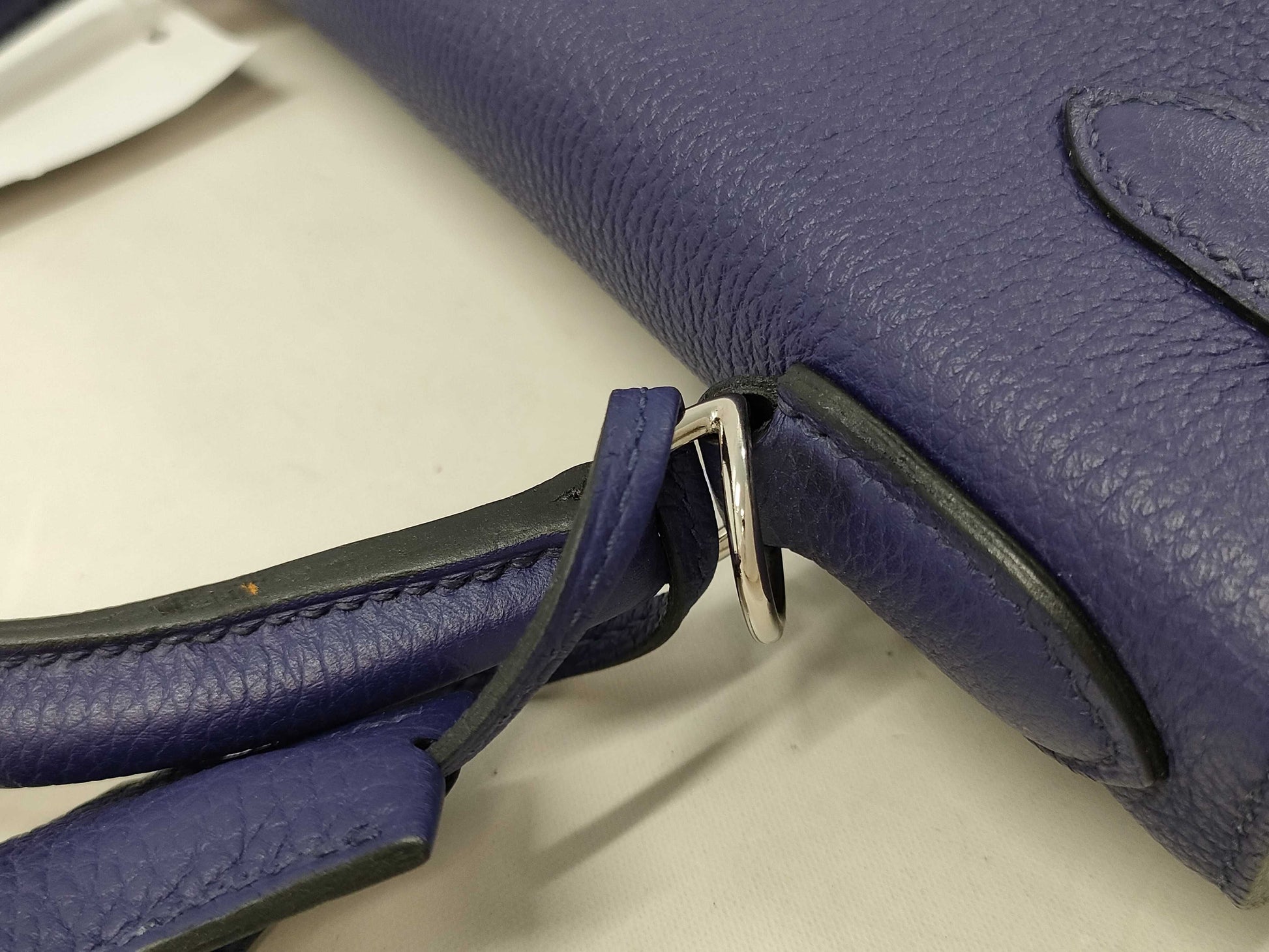 HERMES Kelly 28 Togo Blue Ankle SS C Stamp Shoulder Bag