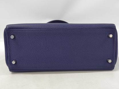 HERMES Kelly 28 Togo Blue Ankle SS C Stamp Shoulder Bag