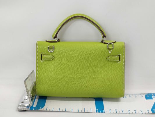 HERMES Tiny Kelly Epsom Leather Cui Stainless Steel Shoulder Bag with O Stamp