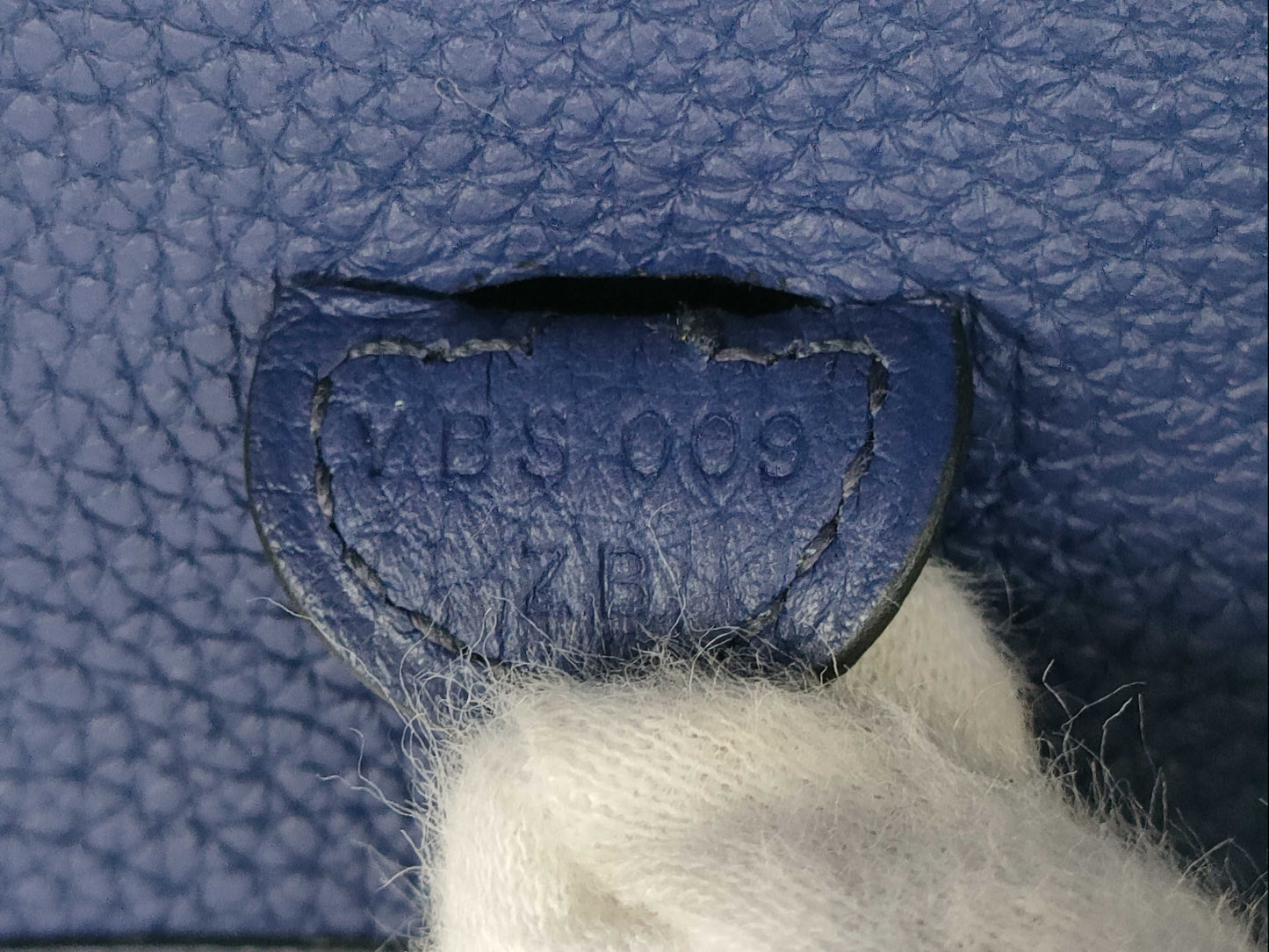 HERMES Evelyn TPM Taurillon Blue Saphir Stainless Steel Y Stamp Shoulder Bag