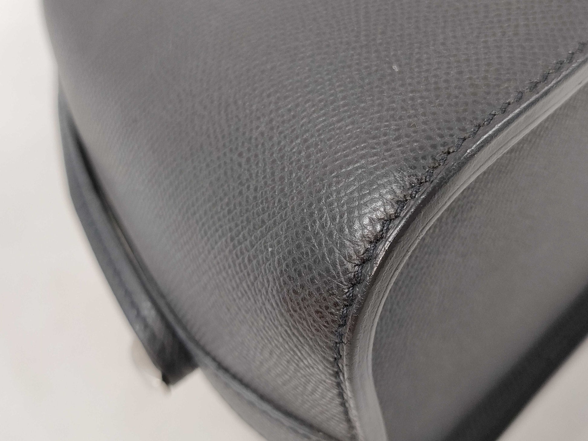 HERMES de Paris Epsom Black Stainless Steel Handbag with J Stamp