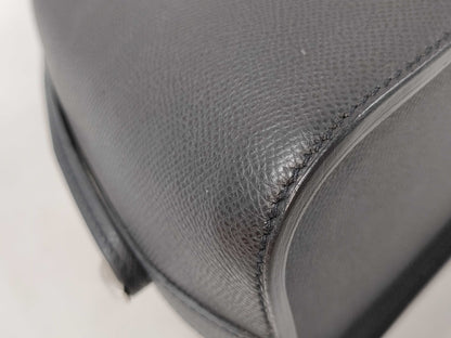 HERMES de Paris Epsom Black Stainless Steel Handbag with J Stamp