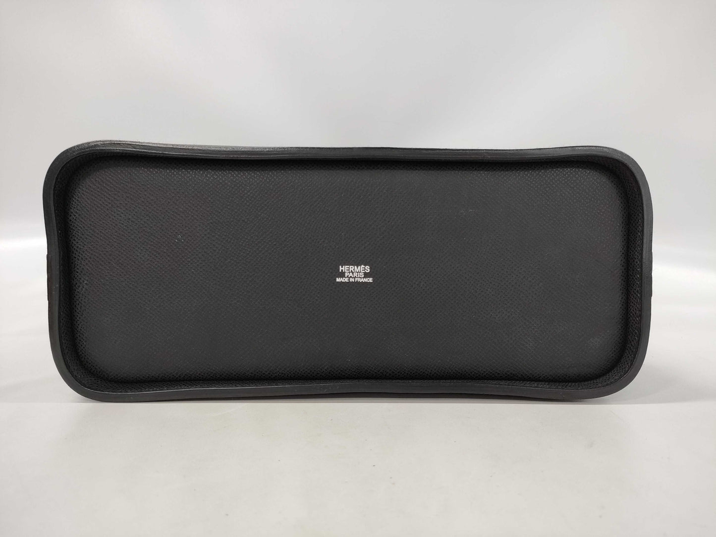 HERMES de Paris Epsom Black Stainless Steel Handbag with J Stamp