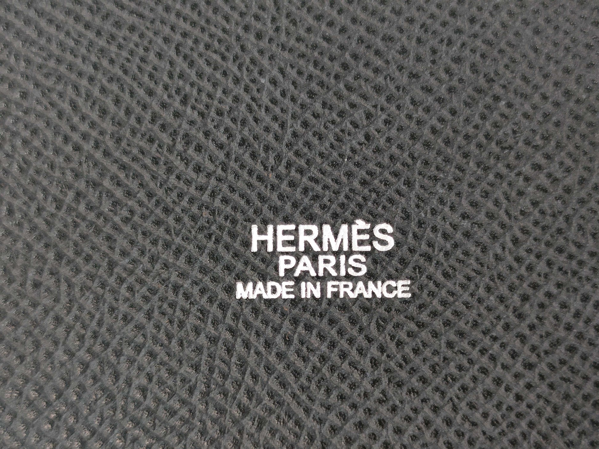HERMES de Paris Epsom Black Stainless Steel Handbag with J Stamp
