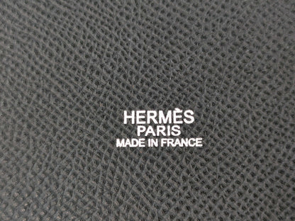 HERMES de Paris Epsom Black Stainless Steel Handbag with J Stamp