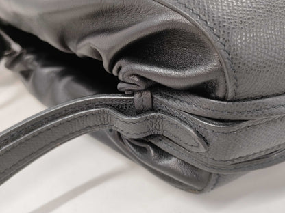 HERMES de Paris Epsom Black Stainless Steel Handbag with J Stamp